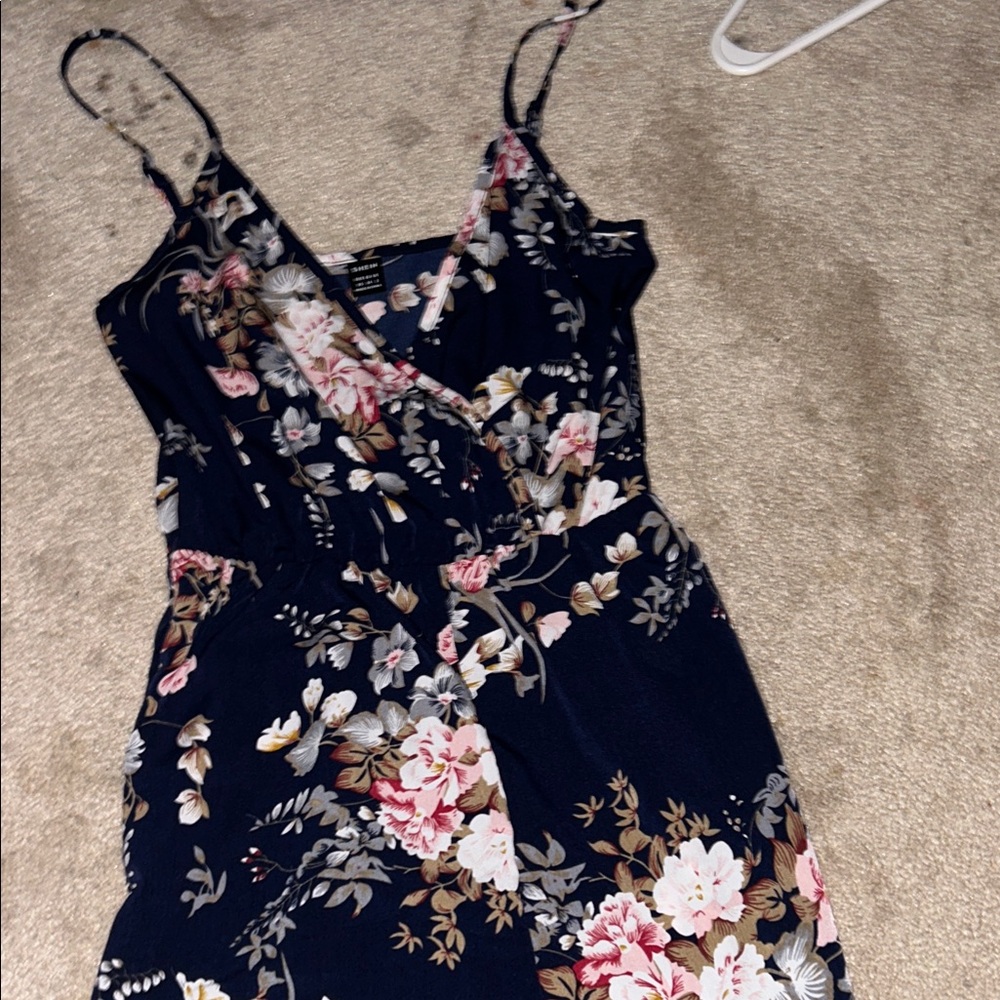 SHEIN Navy Floral Dress